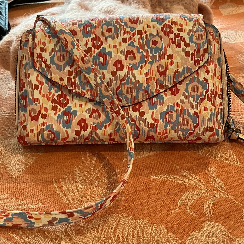 Sonoma Red and Blue Patterned Clutch
